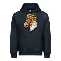 Navy floral horse Urban Hoodie - Jasminsmagicworld