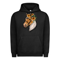 Pigment Black floral horse Urban Hoodie - Jasminsmagicworld