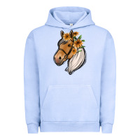 Pigment Grape Ice floral horse Urban Hoodie - Jasminsmagicworld