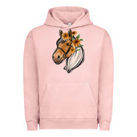 Pigment Salmon floral horse Urban Hoodie - Jasminsmagicworld