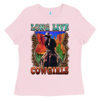 Bubblegum Pink long live cowgirls Ladies Tee - FaDigitalArtStudio