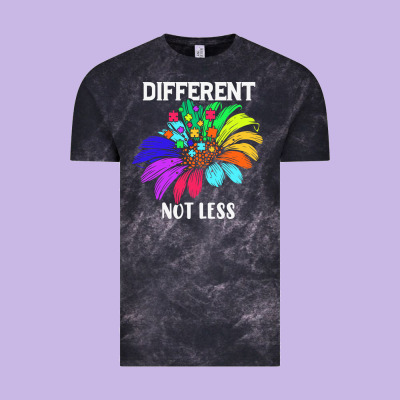 Different Not Less Daisy Autism Puzzle Vintage Tee Designed By Cowhidedigitalart