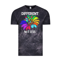 Cloud Black Different Not Less Daisy Autism Puzzle Vintage Tee - CowhideDigitalArt