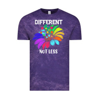 Cloud Purple Different Not Less Daisy Autism Puzzle Vintage Tee - CowhideDigitalArt