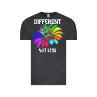 Vintage Black Different Not Less Daisy Autism Puzzle Vintage Tee - CowhideDigitalArt