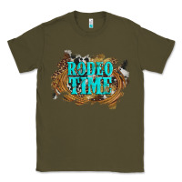 Army Green rodeo time  with leopard and cowhide Classic Tee - Artiststas