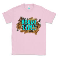 Bubblegum Pink rodeo time  with leopard and cowhide Classic Tee - Artiststas