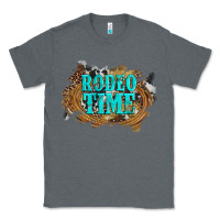 Charcoal Heather rodeo time  with leopard and cowhide Classic Tee - Artiststas