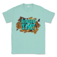 Seafoam rodeo time  with leopard and cowhide Classic Tee - Artiststas