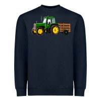 Navy farm tractor Heavyweight Sweatshirt - RanaPortraitStore
