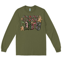 Army Green Cookie Baking Crew Long Sleeve Tee - CowhideDigitalArt