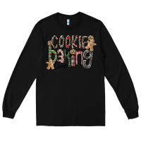 Black Cookie Baking Crew Long Sleeve Tee - CowhideDigitalArt