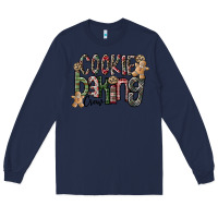 Navy Cookie Baking Crew Long Sleeve Tee - CowhideDigitalArt