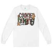 White Cookie Baking Crew Long Sleeve Tee - CowhideDigitalArt