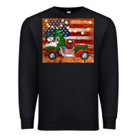 Black christmas truck with american flag Premium Sweatshirt - Jasminsmagicworld