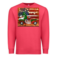 Cardinal christmas truck with american flag Premium Sweatshirt - Jasminsmagicworld