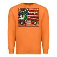 Carrot christmas truck with american flag Premium Sweatshirt - Jasminsmagicworld