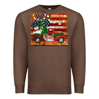 Chestnut christmas truck with american flag Premium Sweatshirt - Jasminsmagicworld