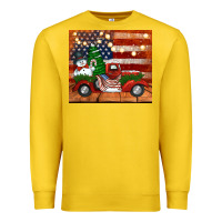 Lemon christmas truck with american flag Premium Sweatshirt - Jasminsmagicworld