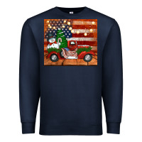 Navy christmas truck with american flag Premium Sweatshirt - Jasminsmagicworld