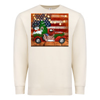Sandshell christmas truck with american flag Premium Sweatshirt - Jasminsmagicworld