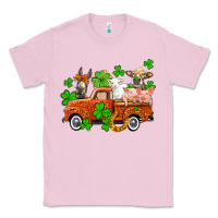 Bubblegum Pink St. Patrick's farm animals and truck Classic Tee - OliviaCreatesArt