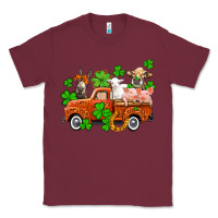 Burgundy St. Patrick's farm animals and truck Classic Tee - OliviaCreatesArt