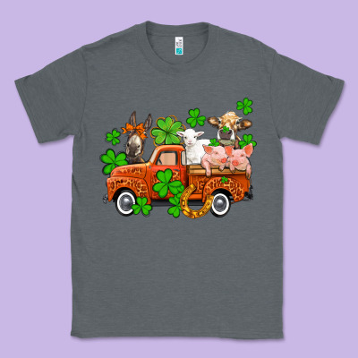 St. Patrick's Farm Animals And Truck Classic Tee Designed By Oliviacreatesart