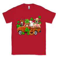 Red St. Patrick's farm animals and truck Classic Tee - OliviaCreatesArt