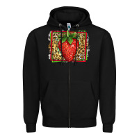 Black strawberry summer Zipper Hoodie - Jasminsmagicworld