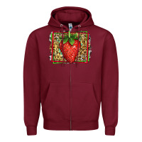 Burgundy strawberry summer Zipper Hoodie - Jasminsmagicworld
