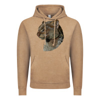 Vintage Coffee Jaguarundi Head Vintage Hoodie - LillyAllenDesigns