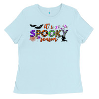 Baby Blue it's spooky season Ladies Tee - BundleAndBundleShop