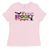 Bubblegum Pink it's spooky season Ladies Tee - BundleAndBundleShop