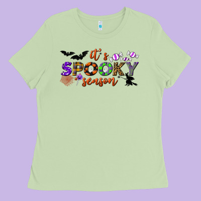 It's Spooky Season Ladies Tee Designed By Bundleandbundleshop