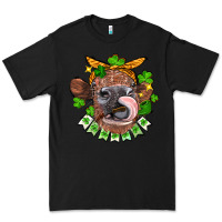 Black St. Patrick's Day cow Premium Tee - FaDigitalArtStudio