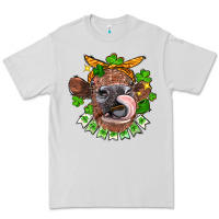 Dove Grey St. Patrick's Day cow Premium Tee - FaDigitalArtStudio