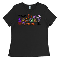 Black it's spooky season Ladies Tee - BundleAndBundleShop