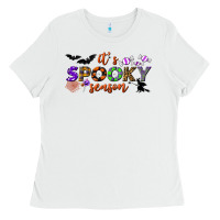 White it's spooky season Ladies Tee - BundleAndBundleShop