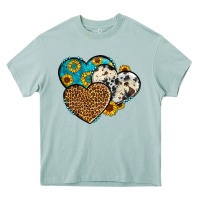 Arona cowhide leopard hearts Heavy Core Tee - OliviaCreatesArt