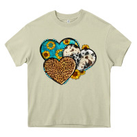Mossy cowhide leopard hearts Heavy Core Tee - OliviaCreatesArt