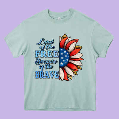 Patriotic Sunflower No Background Heavy Core Tee Designed By Jasminsmagicworld