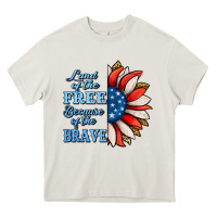 Cream patriotic sunflower no background Heavy Core Tee - Jasminsmagicworld