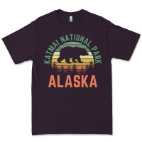 Plum katmai national park alaska bear hiking travel nature retro pullover h Premium Tee - linhVisuals