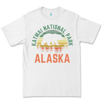 White katmai national park alaska bear hiking travel nature retro pullover h Premium Tee - linhVisuals