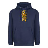 Navy childhood cancer awareness dreamcatcher Heavyweight Hoodie - Jasminsmagicworld