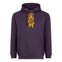 Plum childhood cancer awareness dreamcatcher Heavyweight Hoodie - Jasminsmagicworld