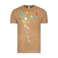 Vintage Camel Dandelion Autism Puzzle Be Kind Vintage Tee - CowhideDigitalArt