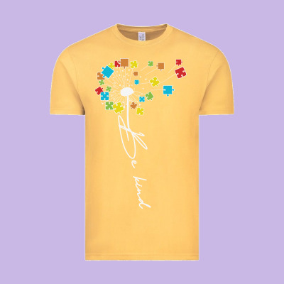 Dandelion Autism Puzzle Be Kind Vintage Tee Designed By Cowhidedigitalart