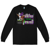Black Hocus i Mean Pocus Long Sleeve Tee - CowhideDigitalArt